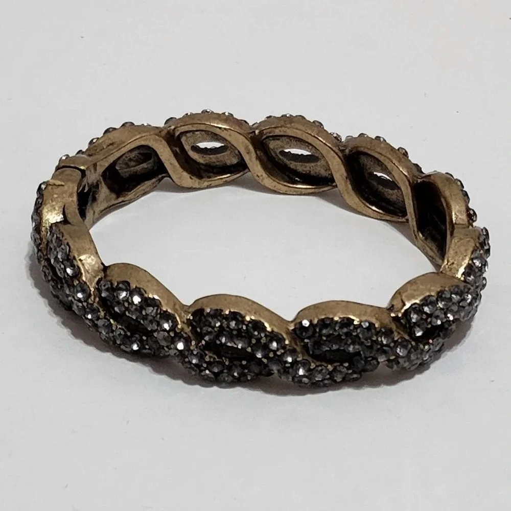 J. CREW‎ jeweled twist hinged bracelet
